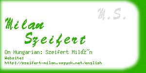 milan szeifert business card